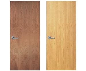 Wooden door with six panels